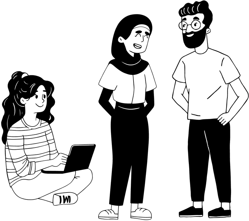 Illustration of people collaborating